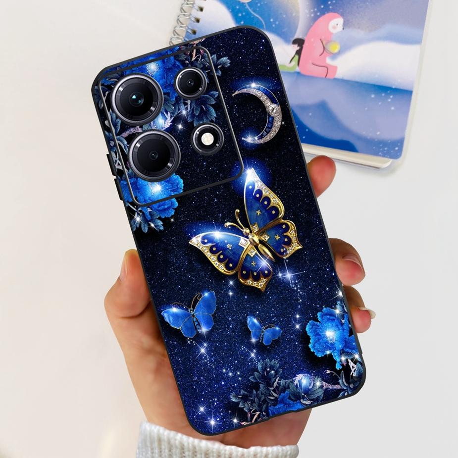 For Infinix Note 30i Case X6716 Stylish Cat Flowers Painted Cover Soft Silicone Phone Case For Infinix Note 30 Pro Note30 Bumper