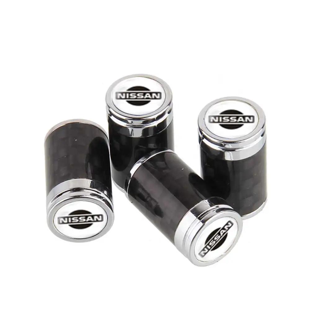 4pcs Carbon Fiber Car Tire Valve Caps for Nissan NISMO 370Z Altima Kicks MARCH NV200 QUEST Patrol Teana Decoration SS33