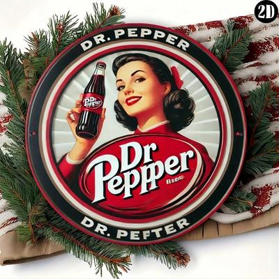 Letrero Metálico Dr Pepper Decoración de Pared Retro para Bar Casero Cafetería Cocina Fiesta en el Jardín