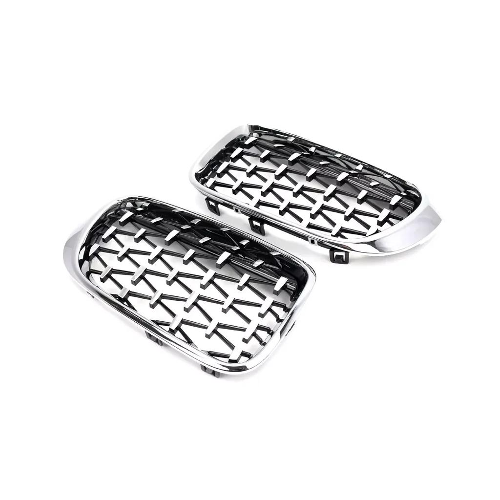 For BMW X3 F25 X4 F26 2014 2015 2016 2017 Diamond Style Car Grille Front Bumper Sport Kidney Racing Grill Black Replace Parts