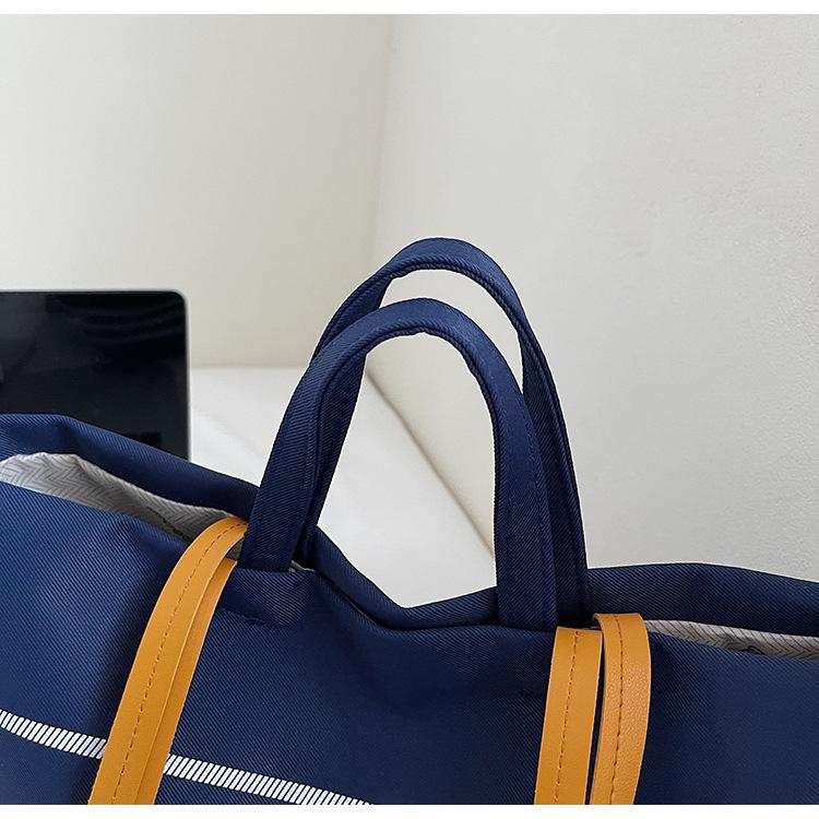 Women's Striped Canvas Shoulder Bag - 2025 Fashion Style, Original Design, Casual Crossbody Handbag