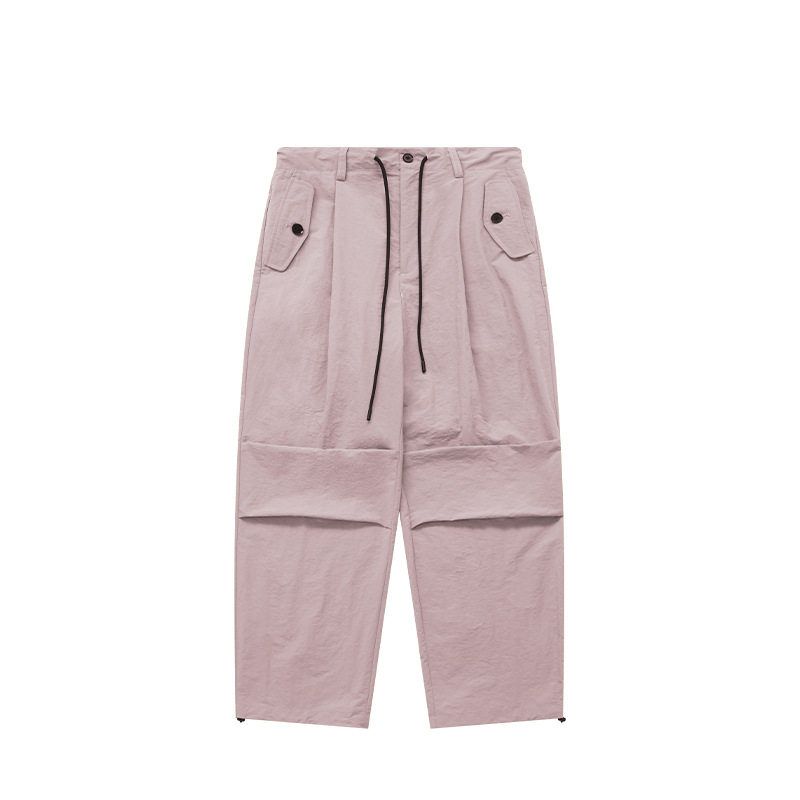 

American Street Men and Women Autumn and Winter Leisure Couple Paratrooper Pants Fog powder L