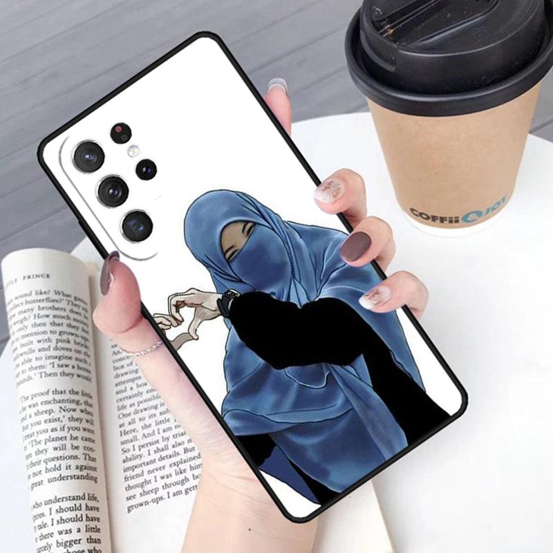 Hijab Face Muslim Islamic phone case Cover For Samsung Galaxy S24 S25 Ultra S21 S22 Ultra S10E Note 10 Plus Note 20 FE S23