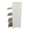 Folding Shoes Storage Box 4 Layers Transparent Large Capacity Foldable Shoe Rack Organizer with Whee