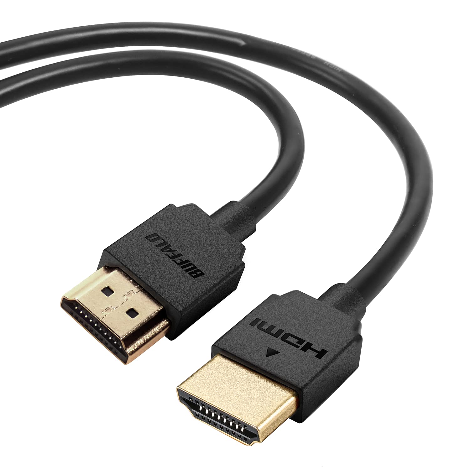 

Мягкий кабель HDMI Buffalo ARC, совместимый с разрешением 4K x 2K, с сертификатом Ethernet, 1,5 м [высококачественный продукт] BHDY15BK/N чёрный