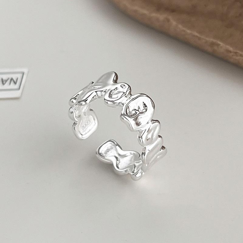 

Открытое геометрическое художественное регулируемое кольцо для женщин Шикарное медное украшение на палец