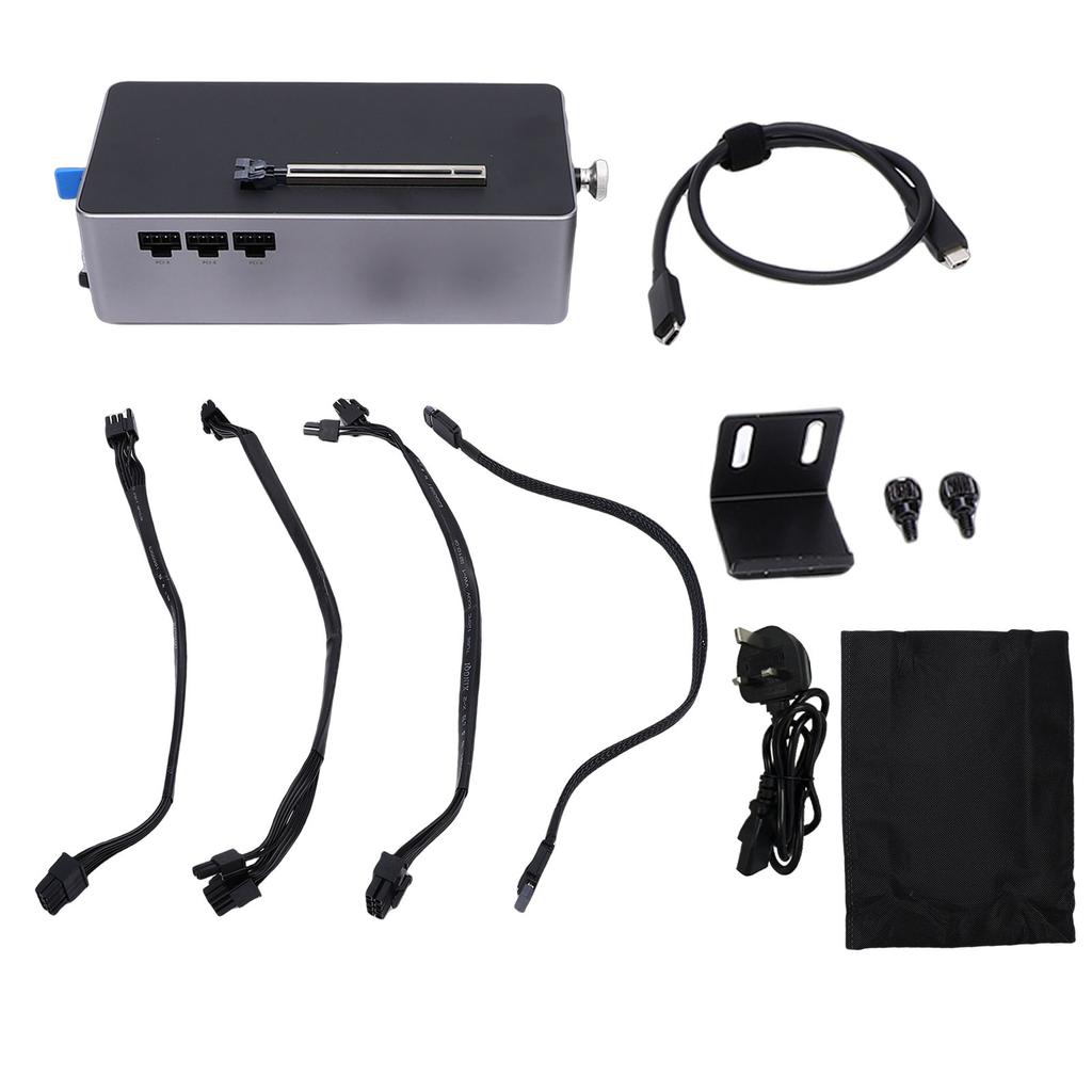 EGPU Docking Station with 800W PSU PCIe 4.0 X4 External GPU Dock Maximum Support 600W Graphics Card OCuLink USB 4.0