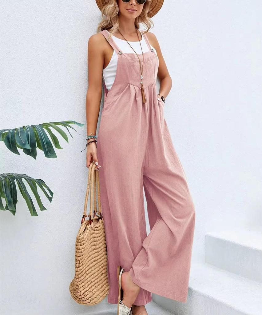 Women Loose Fit Overalls Wide Leg Baggy Bib Overalls Jumpsuit Summer Jumpsuit Casual Elegant Overalls Summer