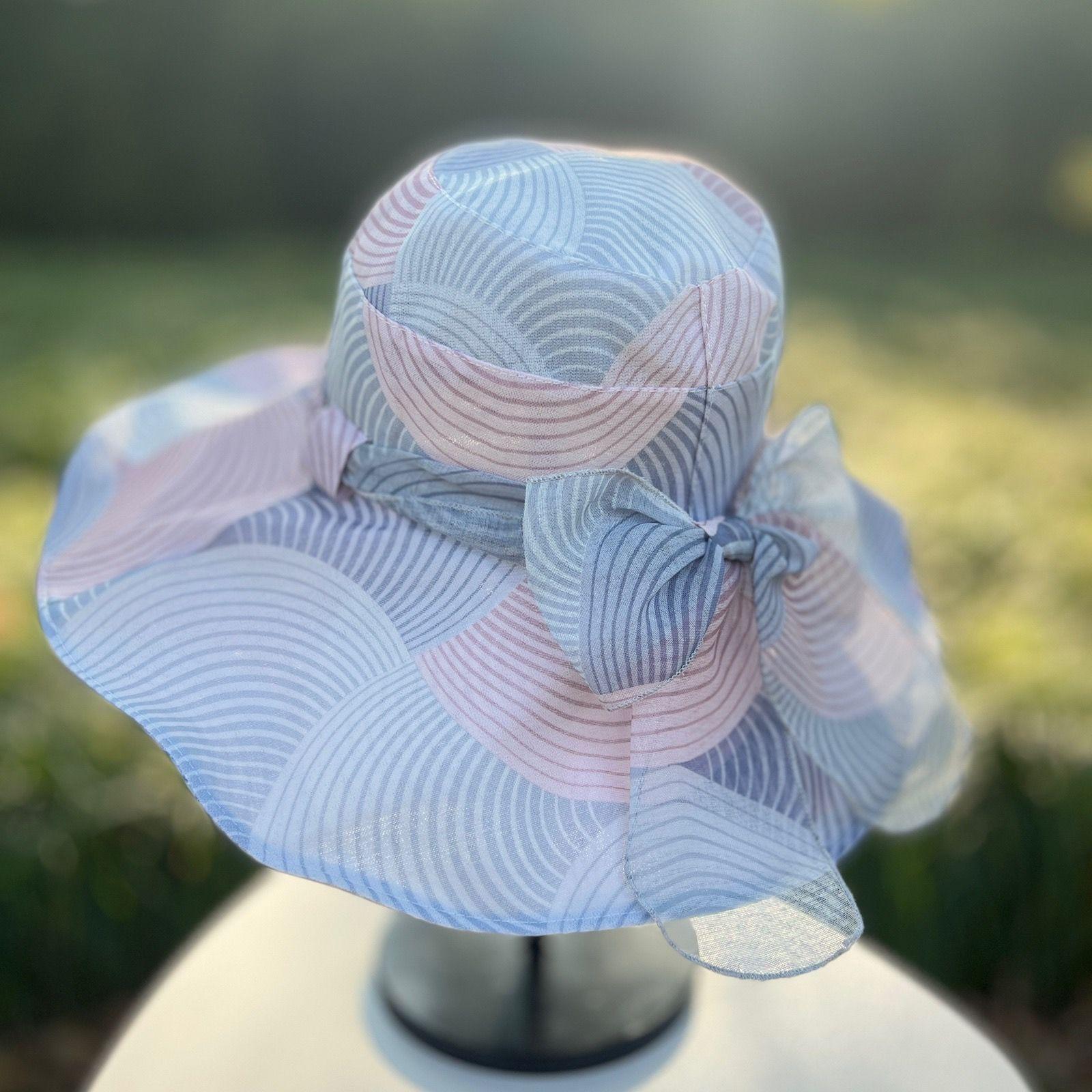 

Шляпа от солнца с цветочным принтом, широкополые шляпы-ведра, летние складные солнцезащитные шляпы с защитой от ультрафиолета, подходящие для путешествий и отдыха 55-59cm