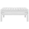Vidaxl Garden Footstool, White, Solid Pine Wood