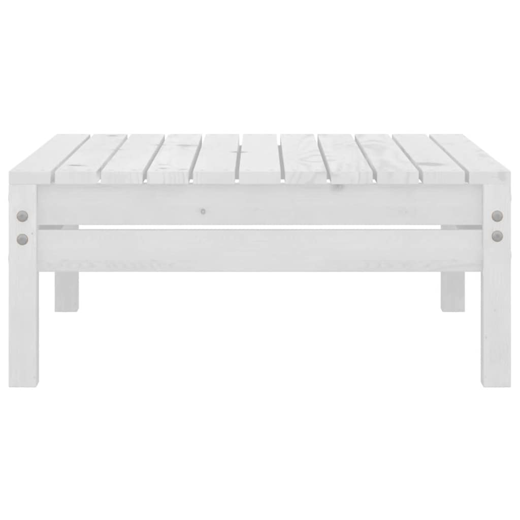 Vidaxl Garden Footstool, White, Solid Pine Wood