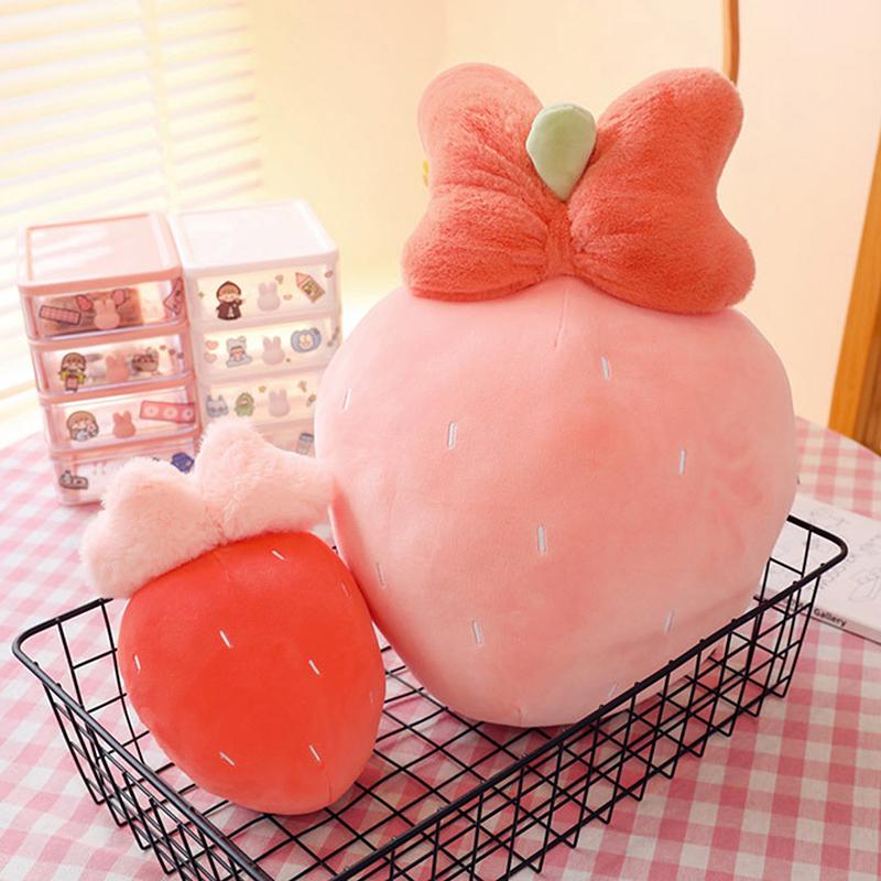 26Cm Pluș Moale Căpșună Drăguț Desen Animat Fruct Jucărie de Pluș Fructe Pernă de Sofa Jucărie Amuzantă pentru Dormit Cadou Fată
