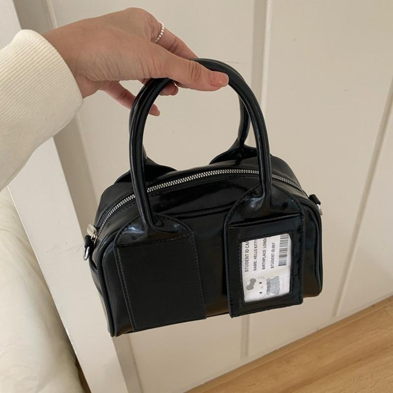 Women's Spring New Pink Handbag Bag One-shoulder Crossbody Bag Korean Versatile Bowling Bag Fashionable Small Bag