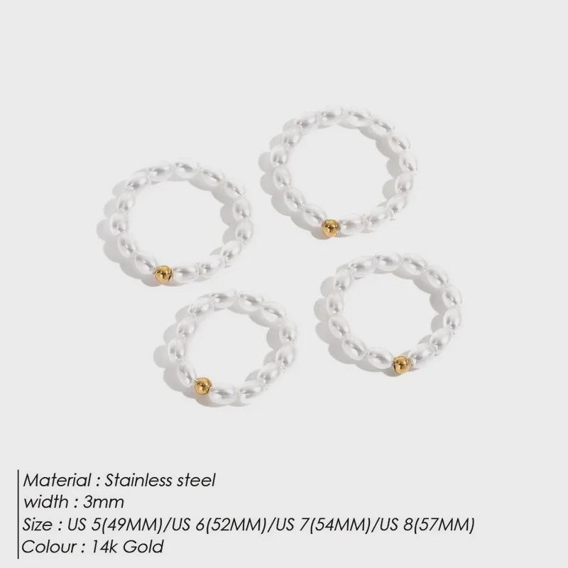 St. Delan Simple Korean Style Oval Pearl Ring
