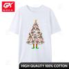 Skull Christmas Tree Santa Hat Ugly Christmas Sweater T Shirts Funny Short Sleeves Tees Tops Cotton TShirt
