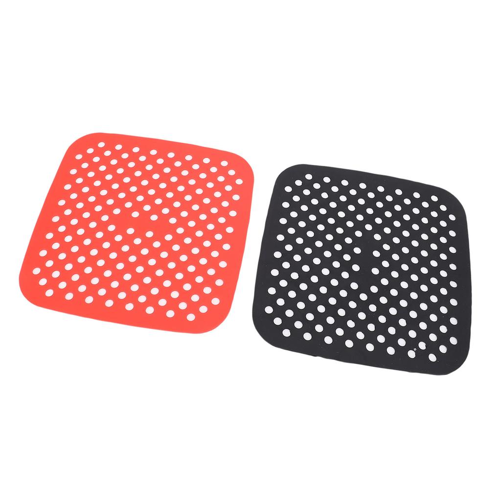 12PCS Reusable Square Fryer Liner Silicone Heat Proof Fryer Liner Mat for Kitchen Quick Meals