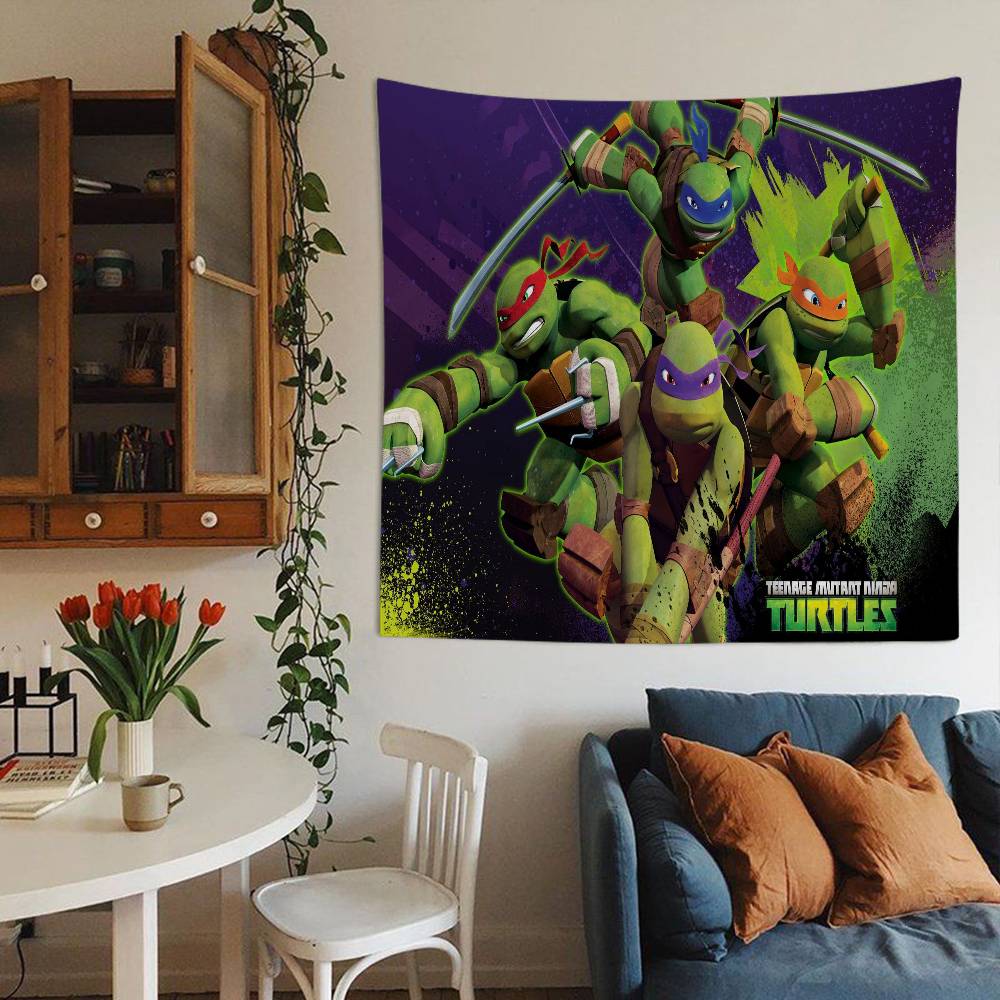 N-Ninja Turtles Cartoon Anime Cartoon Tapestry Art Science Fiction Room Home Decor Wall Hanging Home Decor