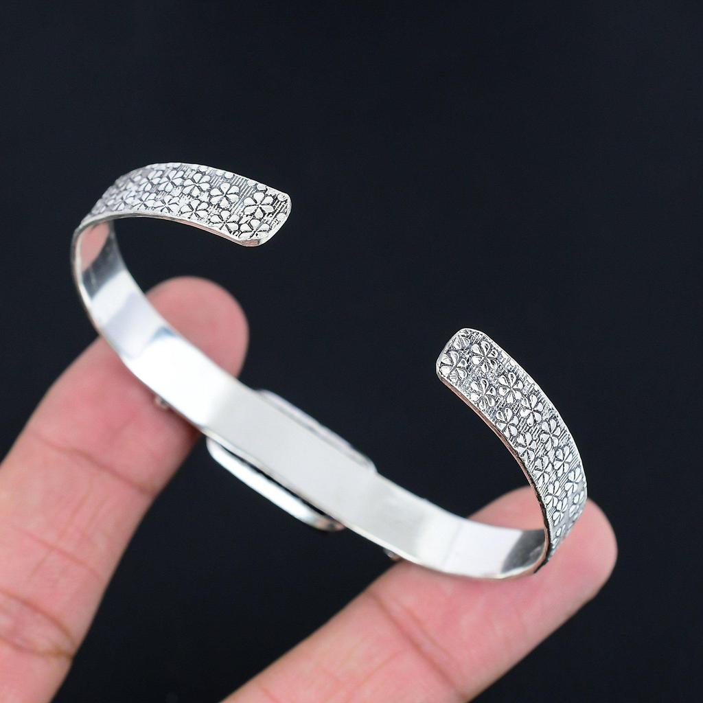 Daughters Day Sale Tiger Eye Stone Mother Handcrafted New Bangle Sterling Silver