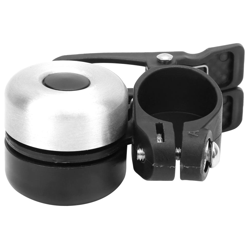 Vintage Bicycle Double Bell Loudly Sound Mountain Bike Horn Knocking Cycling AccessoryBlack Silver