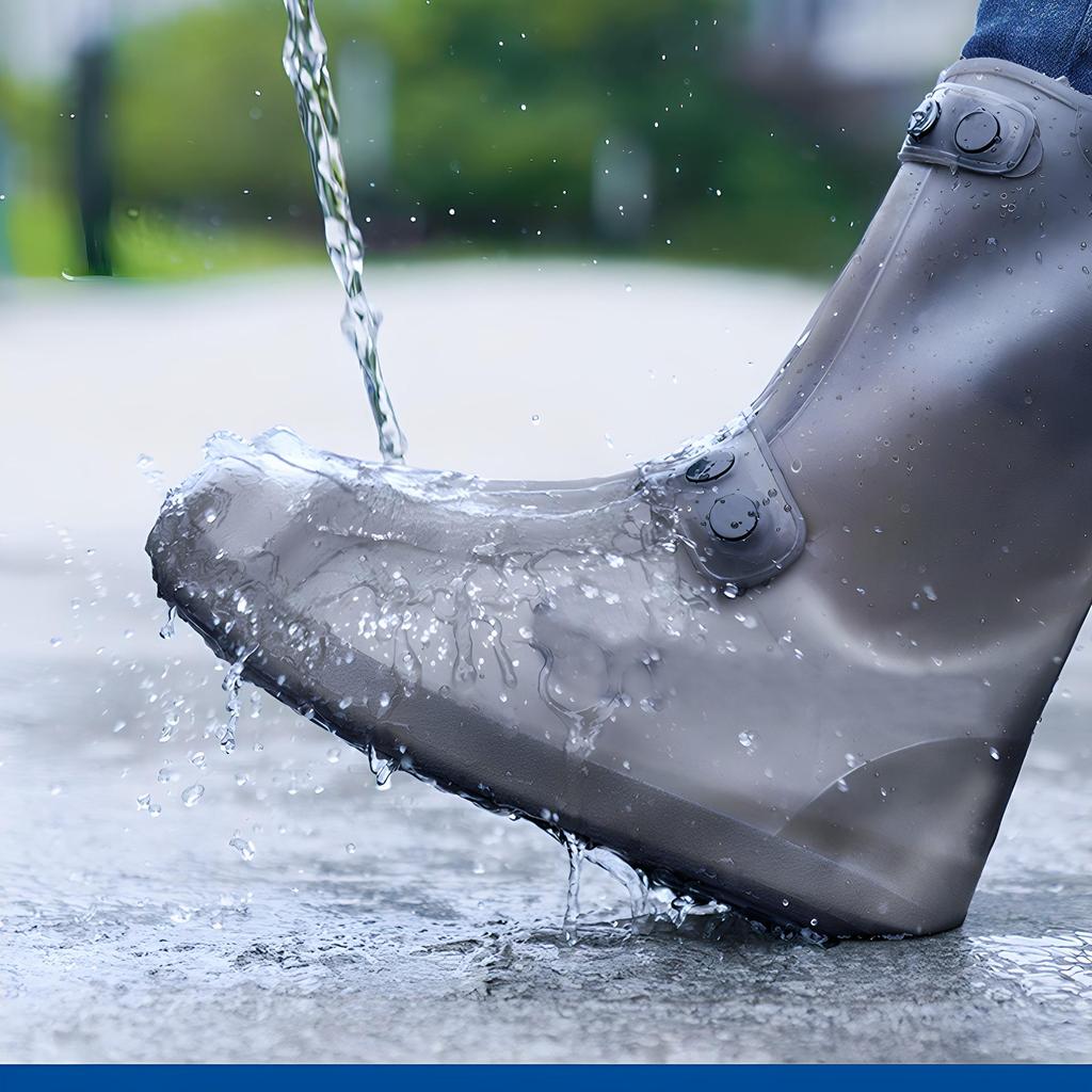 Unisex Waterproof Non-Slip Silicone Rain Boots - Wear-Resistant Overshoes for Mountaineering