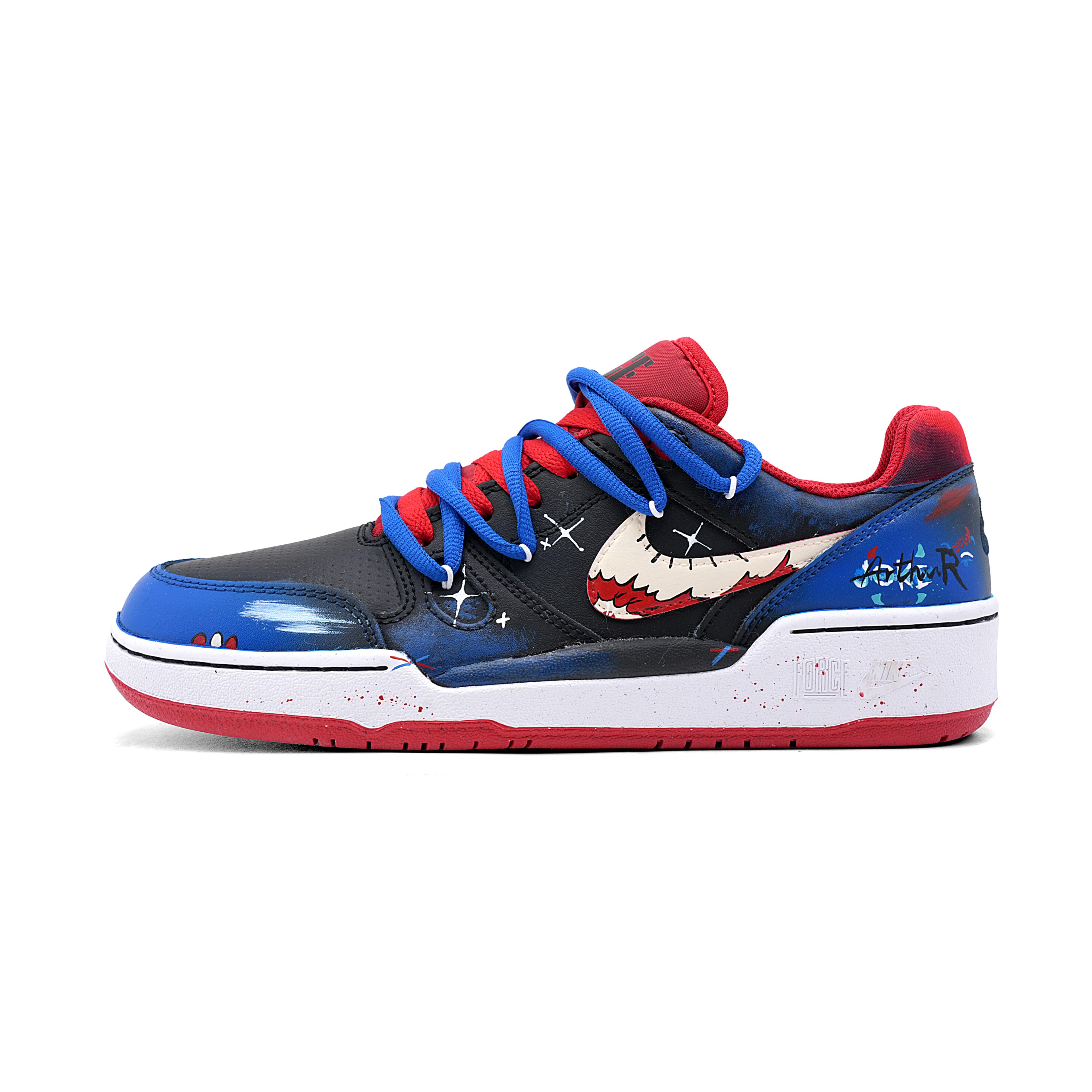 

Nike Full Force Back To The Soul Night Abrasion Resistant Low top Skateboard Shoes Men s Black Red FB1362-006(Team1068-) 39