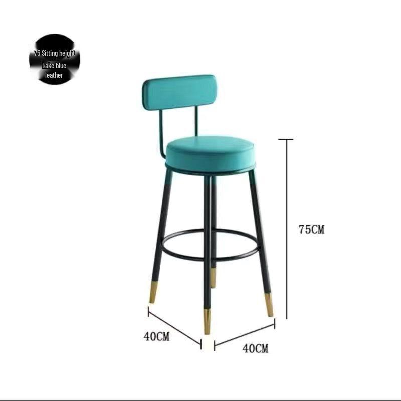 Nordic Modern High Backrest Bar Stool for Home & Coffee Shop