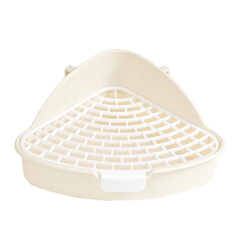 

Rabbit Litter Pan Animal Potty Trainer Bunnies Corner Toilet Box for Ferret Hamster Dragon Cat Guinea Pig Dutch Pig Supplies белый