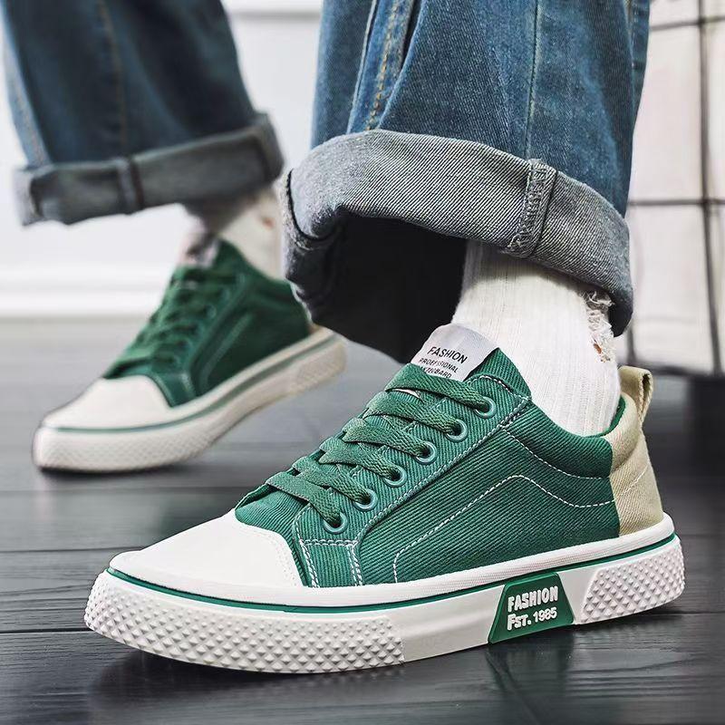 Men's Breathable Fabric Casual Canvas Shoes,Low Top Lace Up Outdoor Sneakers,Fashion Slip On Shoes.