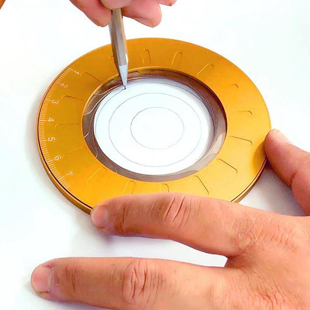 Professional Circle Stencil Tool, Gold Template with Rotating
