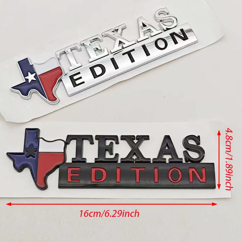 TEXAS EDITION Logo Emblem ABS Car Badge Trunk Sticker For Ford Jeep Chevrolet Ram GMC Dodge Cadillac Lincoln Tesla Accessories
