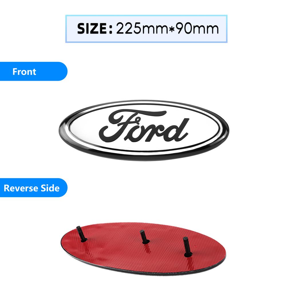Car Rear Trunk Front Grill Sticker For Ford Grille Emblem Logo Hood Badge Focus Kuga MK7 MAX Fiesta Ranger Mondeo Mustang Escape