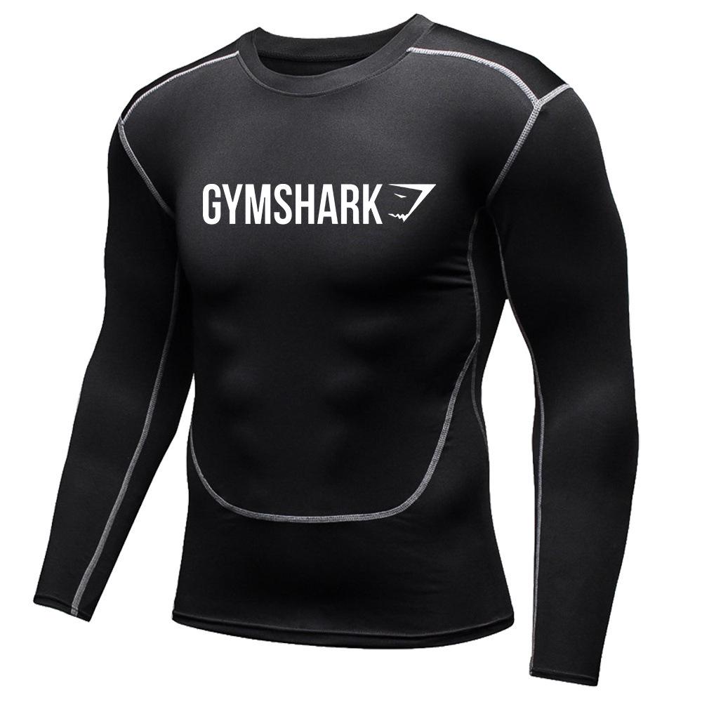 GYMSHARK Men's Quick Dry Long Sleeve Compression Training Shirt