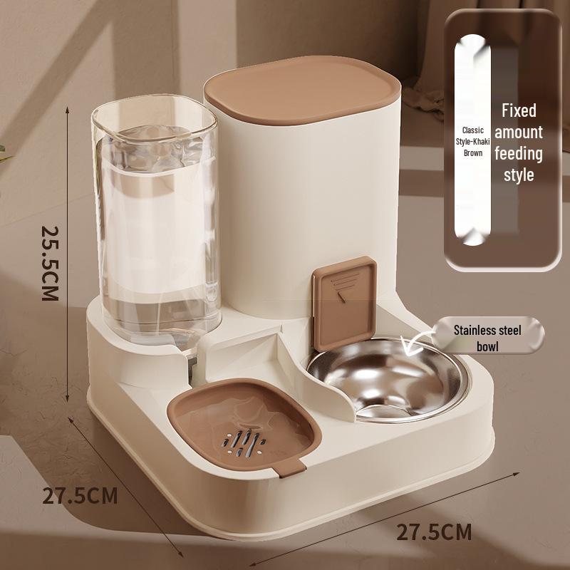 Large Capacity Automatic Pet Water & Food Dispenser with Dry/Wet Separation for Cats & Dogs