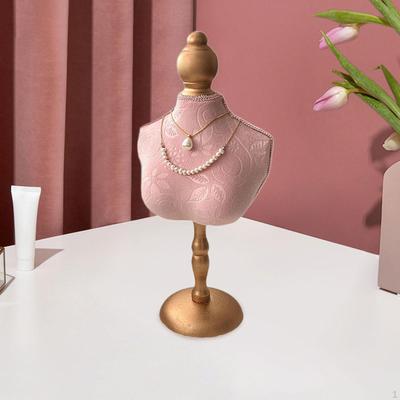 Jewelry Display Stand Necklace Holder Organizer Wood with Base Mannequin for Selling