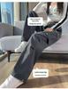 2026 Women's High Waist Workwear Pants - Spring/Autumn Style, Loose Fit, Slimming, Multi-Pocket, Straight Wide Leg.