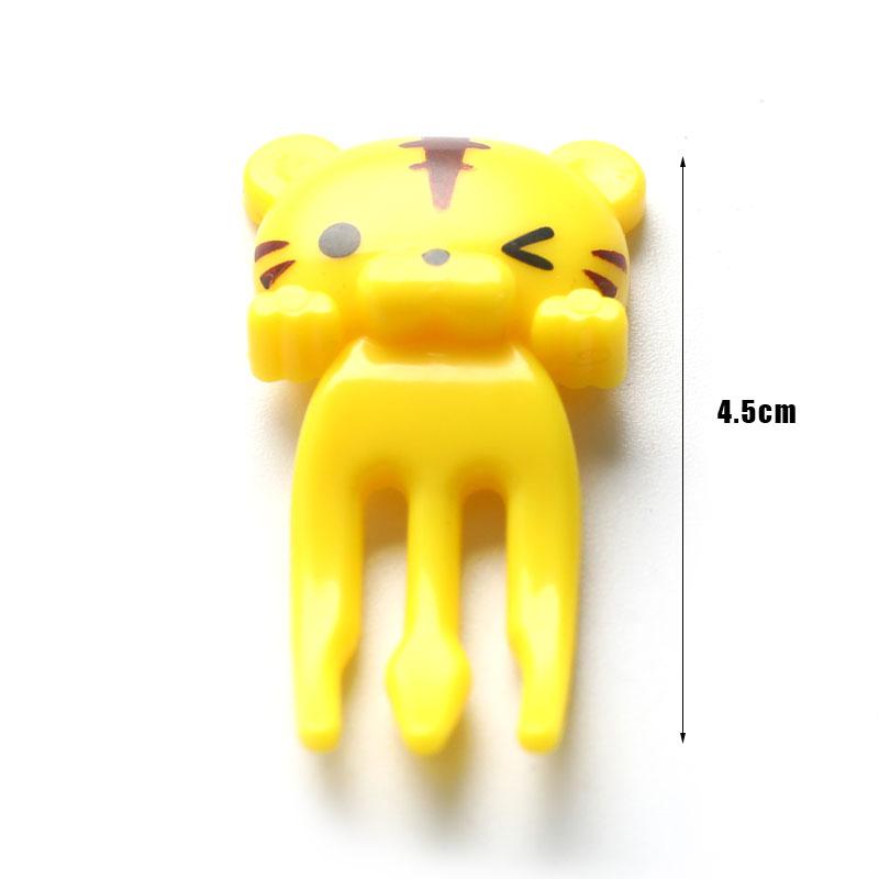 6-20pcs Animal Fruit Fork Mini Cartoon Children Snack Cake Dessert Food Fruit Pick Toothpick Bento Lunches Party Decoration
