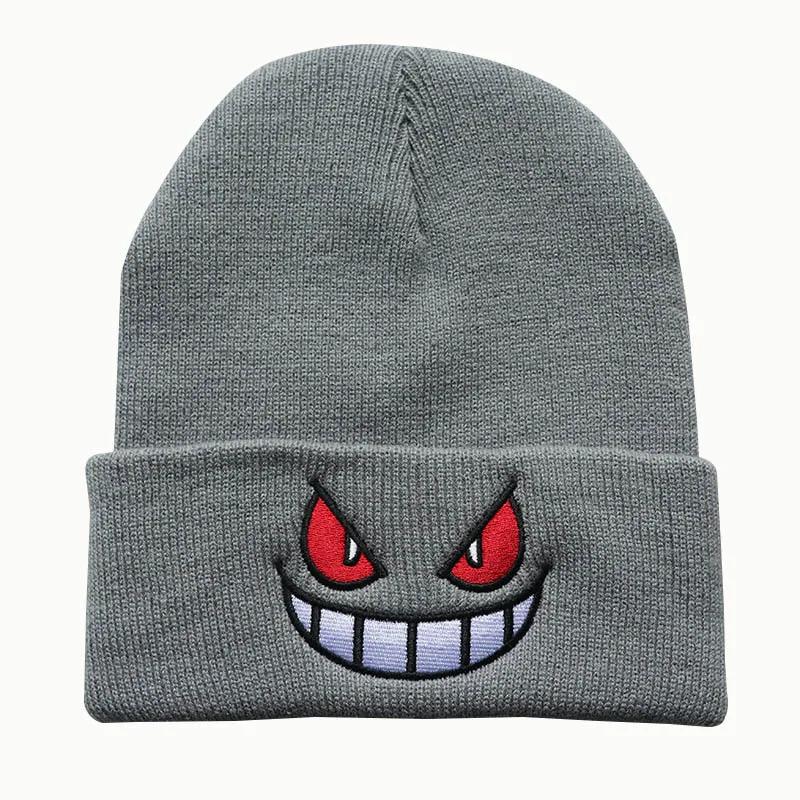 Cartoons Beanie Warm Stretchable Anime Beanie Knit Hats Winter Funny Keep Warm Fashion Autumn Crimping Woman Men Knitted Hat