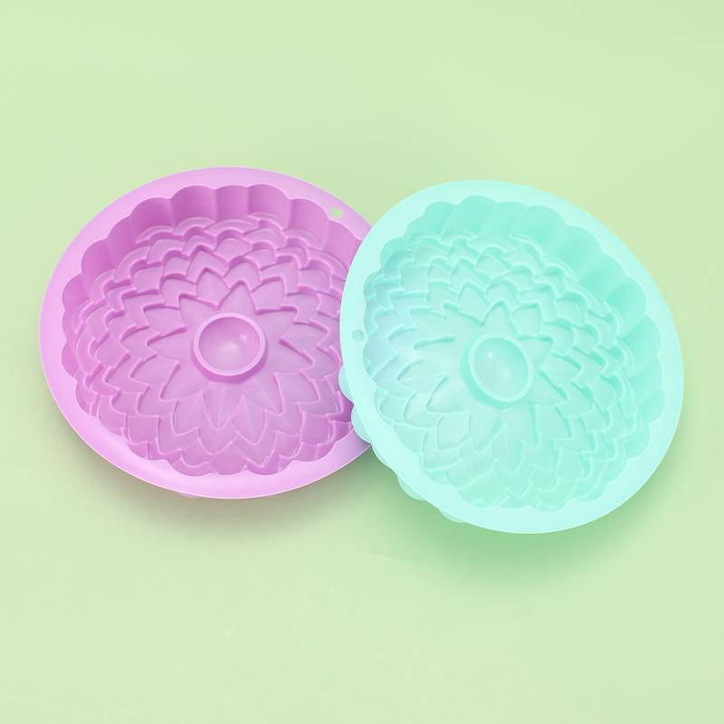 3D Flower Baking Tray Silicone Cake Molds Form Mousse Pizza Pan Large Bakery Dish Bakeware Tools DIY Toast Bread Moulds Ice Tray