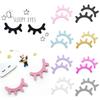 2Pcs 3D Eyelash Nordic Style Woodeen Wall Stickers Children Kids Bedroom Living Room Decal Wall Sticker Home Decoration
