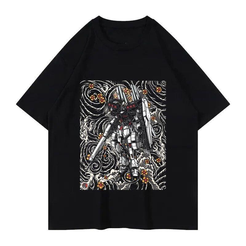 Gundam Mobile Suit Gundam T-shirt The Original Retro Anime Unisex Printed Summer Pure Cotton Short-sleeved Shirt Anime Figure