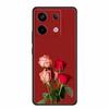 For Redmi Note 13 pro Case Pink Phone Case Fashion Silicone TPU Soft Back Cover Redmi Note 13 Pro Flower Capa 6.67" Cats Coque
