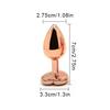 Rose Gold Heart Shape Crystal Metal Anal Beads Butt Plug Prostate Massager Stimulator Adult Gay Products Sex Toy For Female Male