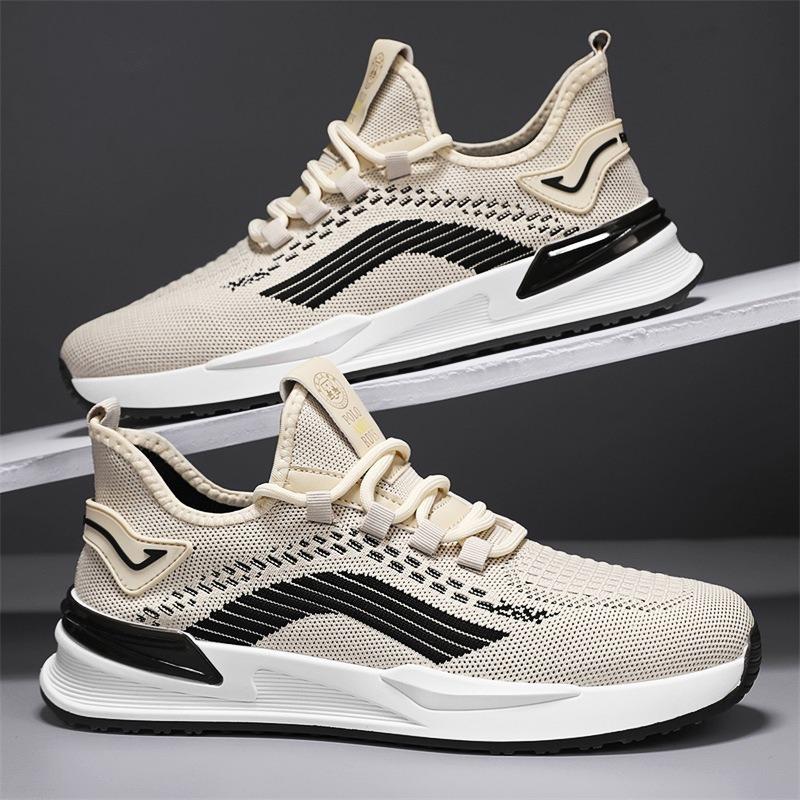 Men's shoes summer breathable thin mesh fly-woven men's shoes young and young lightweight running sports shoes casual shoes