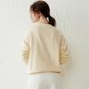Women's Apricot Loose Fit Round Neck Sweatshirt