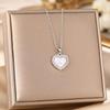 Women's Silver Titanium Steel Necklace with Micro-Inlaid Zircon - Elegant, Durable Clavicle Chain Jewelry