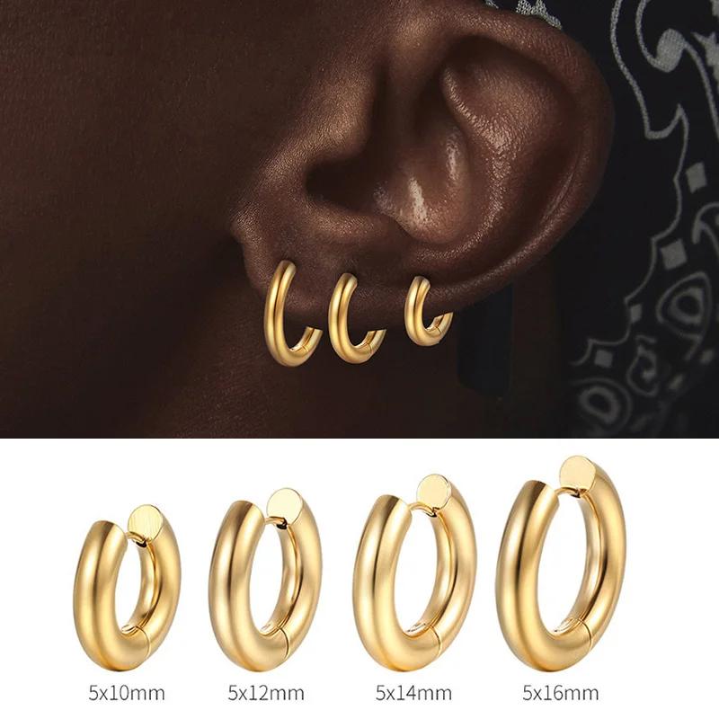 18k Gold Plating  Hoop Earring for Women Trendy Chunky Earrings  Huggies Hoop Earrings Geometric Dangle Earrings Jewelry Gifts