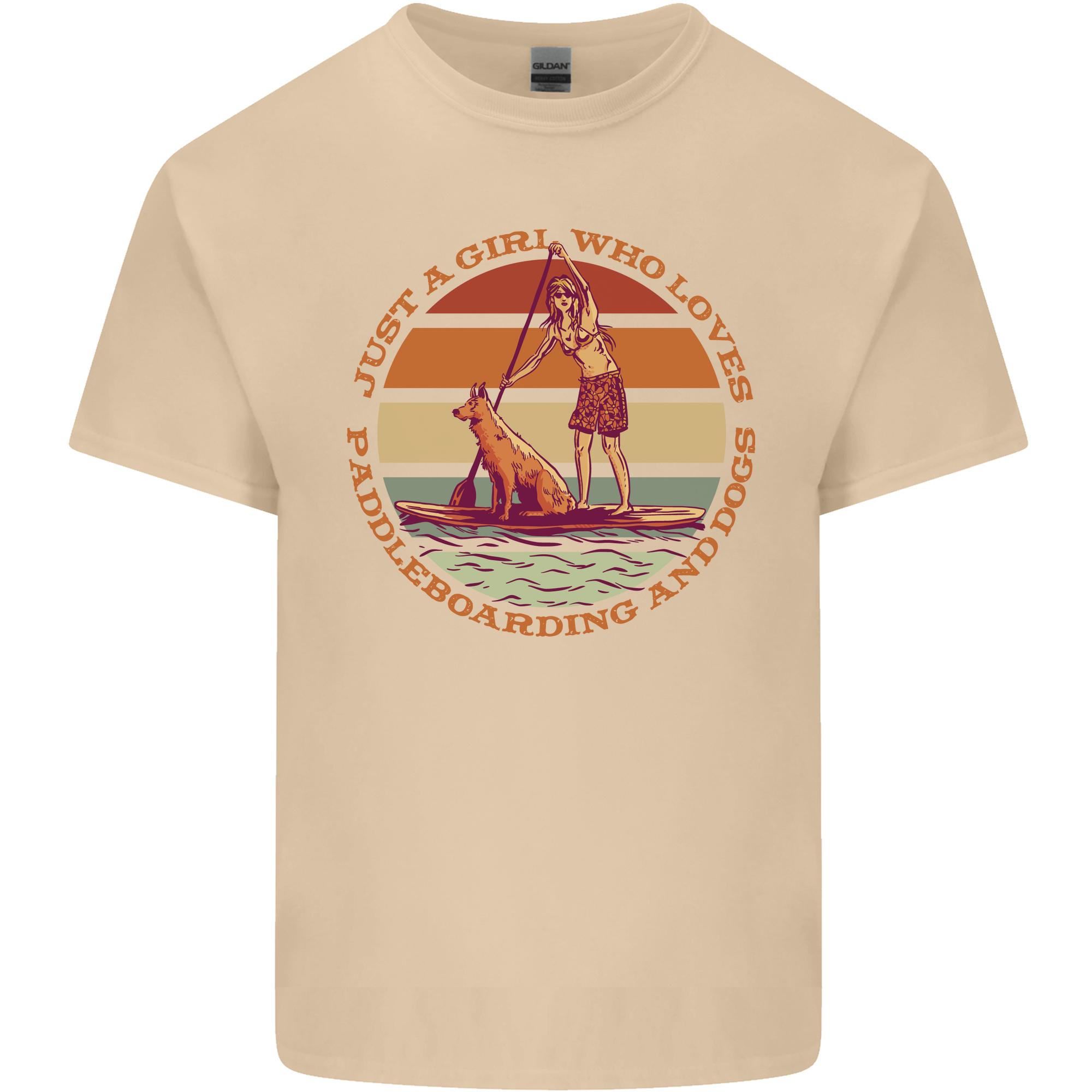 A Girl Who Loves Paddleboarding and Dogs Unisexs Light Cotton TShirt S