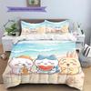 Chiikawa Pattern Bedding Quilt Set  Home Decoration  Gift (1 * duvet cover + 2 * pillowcase  without core)