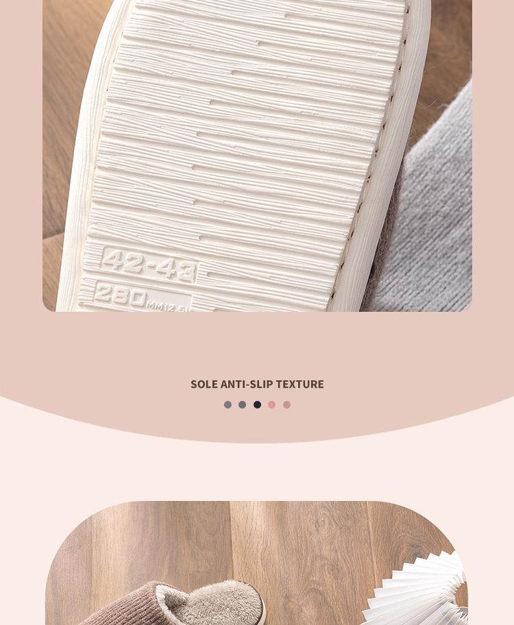 Pánské nadměrné plyšové bavlněné pantofle - Pohodlná protiskluzová domácí obuv na podzim/zimu