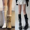 Lace Lace Calf Socks, Women's Pile Socks, Cotton Socks, Spring and Summer Knight Boots and Socks, Versatile and Trendy Ballet Style